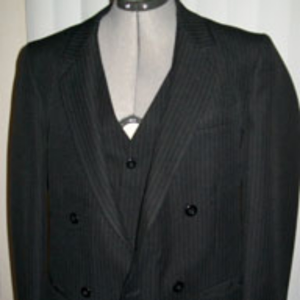 Men's Striped Suit Jacket and Vest